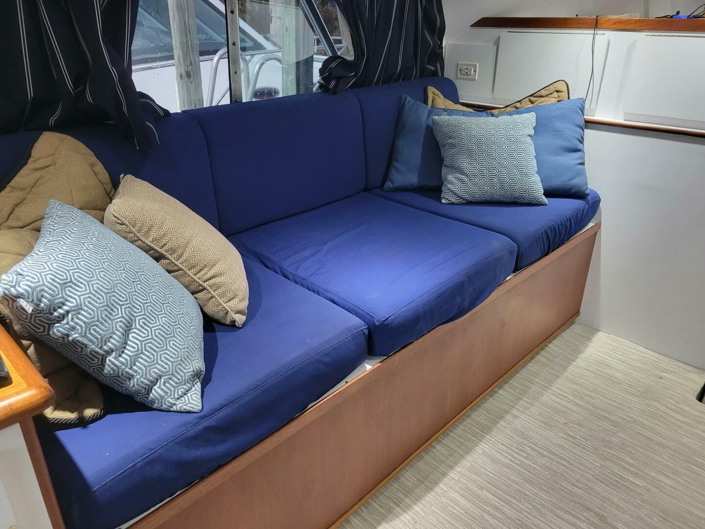 Luxurious interior of Just Cuz Sportfishing boat